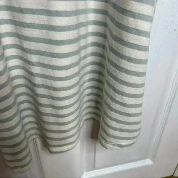H&M Mama Calf Length Cotton Maternity Dress White & Mint Green  Striped Sz Small - Picture 10 of 16